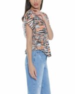 Blouson stampato con coulisse e arriccio Relish - immagine 2