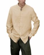 Camicia alla coreana con dettagli stampati In my hood