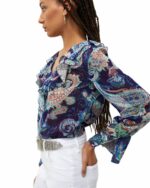 Camicia con stampa a fantasia blu Liu-Jo - immagine 3