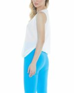 Canotta LILIA con scollo incrocio, borchie e georgette Relish - immagine 4