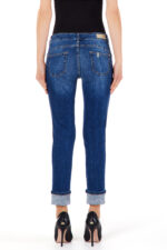 Jeans con risvolto logato in strass Liu Jo - immagine 2