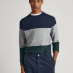 Maglia uomo Pepe Jeans girocollo manica lunga raglan 90% cotone 10% lana (Nuova Collezione AI23)