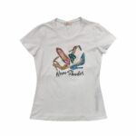 T-shirt bianca con stampe varie e glitter Liu-Jo