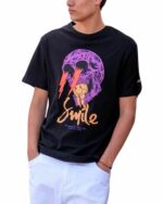 T-shirt con stampa teschio in my hood