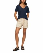 T-shirt in lino con scollo a v Pepe Jeans - immagine 2