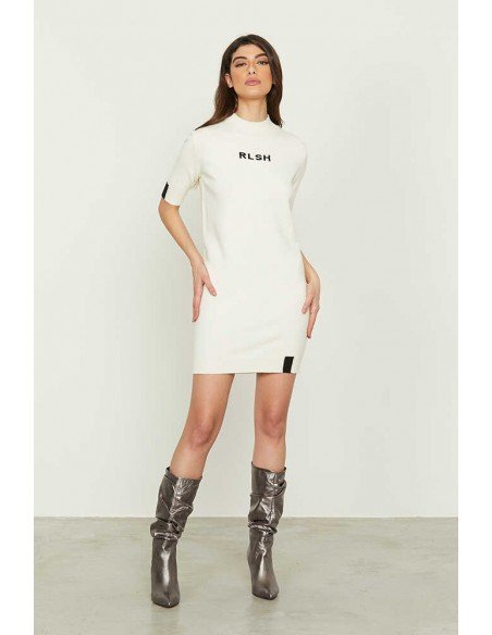 Abito donna Relish corto collo vulcano logo con spilla strass (Nuova Collezione AI23) Abito donna Relish corto collo vulcano logo con spilla strass (Nuova Collezione AI23) - immagine 1
