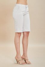 Bermuda COLORE NAVY TAKE TWO  GABARDINA 98% COTONE 2% ELASTANE - immagine 2