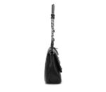 Borsa Cult versione glam rock ecopelle nera manico in corda e catena metallica chiusura con zip (Nuova Col - immagine 3