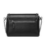 Borsa donna Cult ecopelle nera con dettagli metallici argento comodo manico a catena dim.30x11x20 chiusura - immagine 2