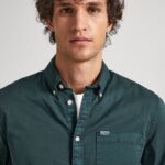 Camicia PepeJeans uomo in twill di cotone vestibilità regular collo button-down (Nuova Collezione AI23)