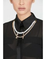 Camicia donna Relish risvolto raso e collanaperle e strass (Nuova Collezione AI23) - immagine 3