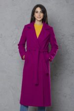 Cappotto donna TAKE Two lungo con cintura e spacchi laterali (Nuova Collezione AI23)