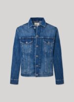 Giubbino uomo PepeJeans in denim elasticizzato vestibilità regular fit chiusura frontale con bottoni - immagine 2