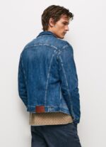 Giubbino uomo PepeJeans in denim elasticizzato vestibilità regular fit chiusura frontale con bottoni - immagine 4