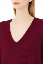 Maglia Liu Jo scollo a V costine laminato - immagine 3
