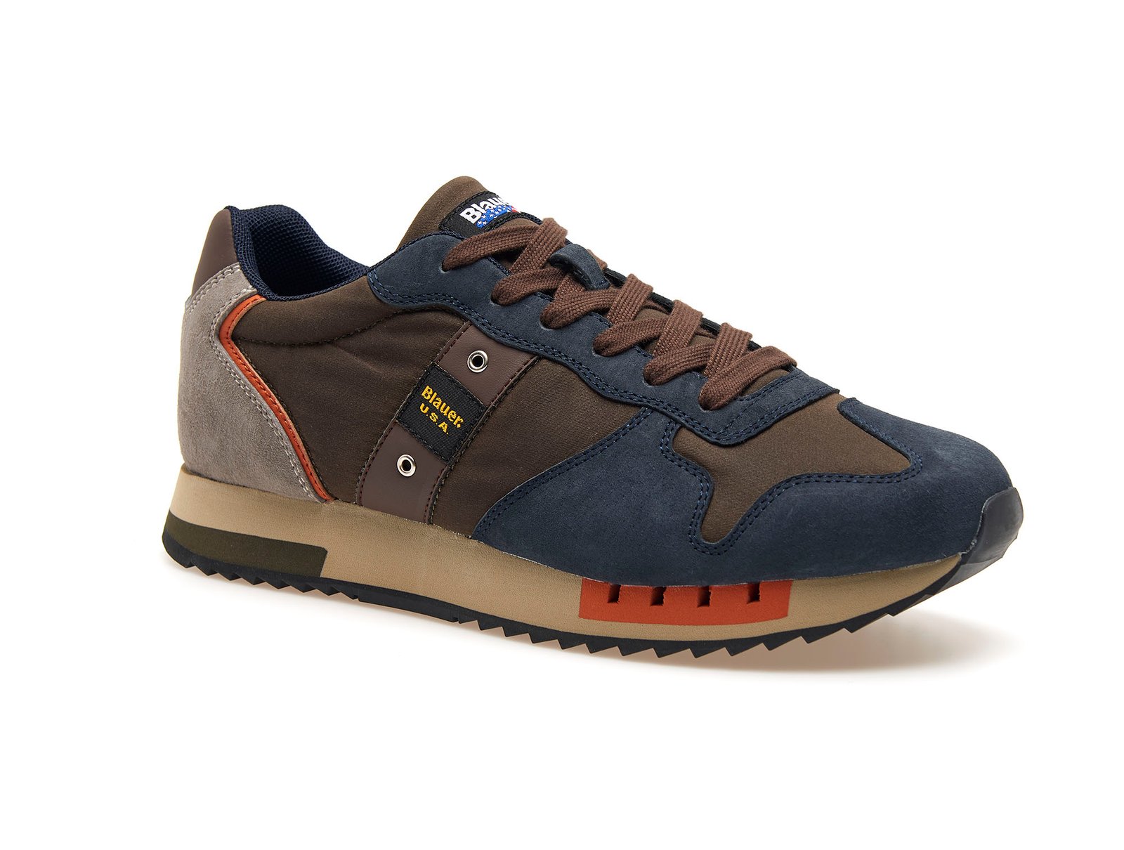Scarpe Blauer sneaker con la parte anteriore asimmetrica e fascetta laterale logo Scarpe Blauer sneaker con la parte anteriore asimmetrica e fascetta laterale logo, running leggero realizz - immagine 1