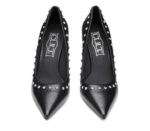 Scarpe donna Cult elegantissimo decollettè in pelle nera tacco 80mm decorato da gemme luminose (Nuova Colle - immagine 4