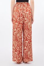 Pantalone Liu JO in twill stampato elastico in vita cintura sur ton in abbinamento - immagine 3