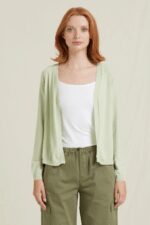 Cardigan Take Two aperto in lyocell - immagine 2
