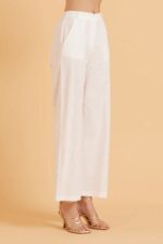 Pantalone Take Two palazzo 50% lino 50% cotone - immagine 3