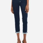 Jeans Liu Jo skinny con risvolto e bottoni gioiello vita regolare bottom up dona armonia e sostegno