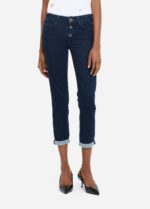 Jeans Liu Jo skinny con risvolto e bottoni gioiello vita regolare bottom up dona armonia e sostegno