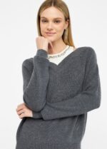 Maglia Liu Jo con filati in misto lana inserto con ricami gioiello