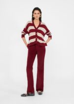 Maglia cardigan Liu Jo righe filato misto lana comode tasche chusura con bottoni - immagine 4