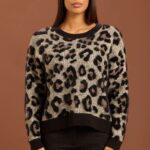 Maglia Take Two girocollo maculato con pelo viscosa-modal