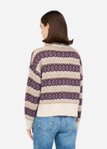 Maglia dolcevita Liu Jo in misto alpaca lavorazione jacquard interventi in lurex - immagine 2