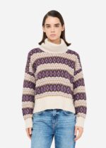 Maglia dolcevita Liu Jo in misto alpaca lavorazione jacquard interventi in lurex
