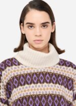Maglia dolcevita Liu Jo in misto alpaca lavorazione jacquard interventi in lurex - immagine 3