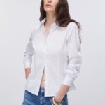 Camicia Liu Jo in popeline colletto con ricami gioiello slim fit