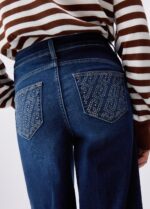 Jeans Liu Jo vita alta tagli bottom up gamba a zampa lunghezza sopra la caviglia - immagine 4